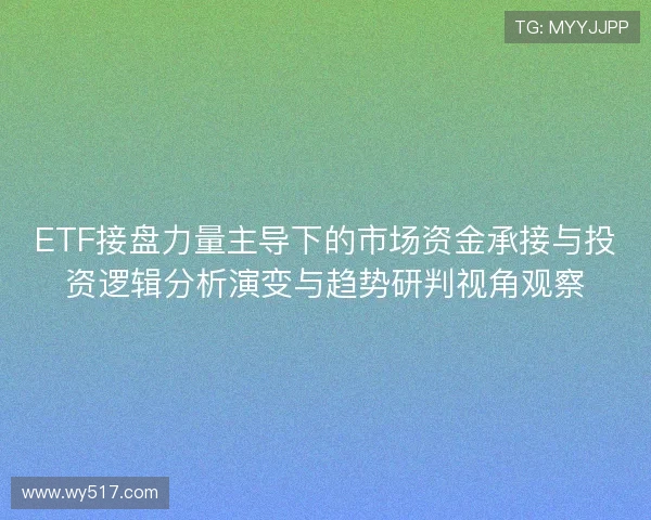 ETF接盘力量主导下的市场资金承接与投资逻辑分析演变与趋势研判视角观察